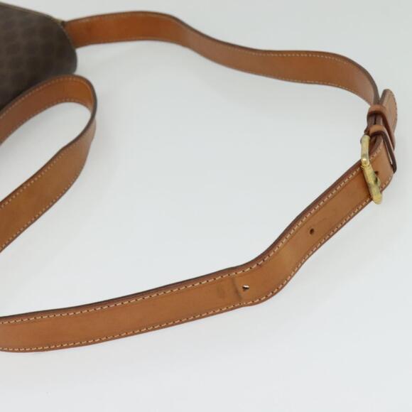CELINE Macadam Canvas Shoulder Bag Pvc Brown Gold - Picture 7 of 12